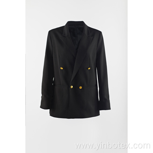 Black suit with gold button